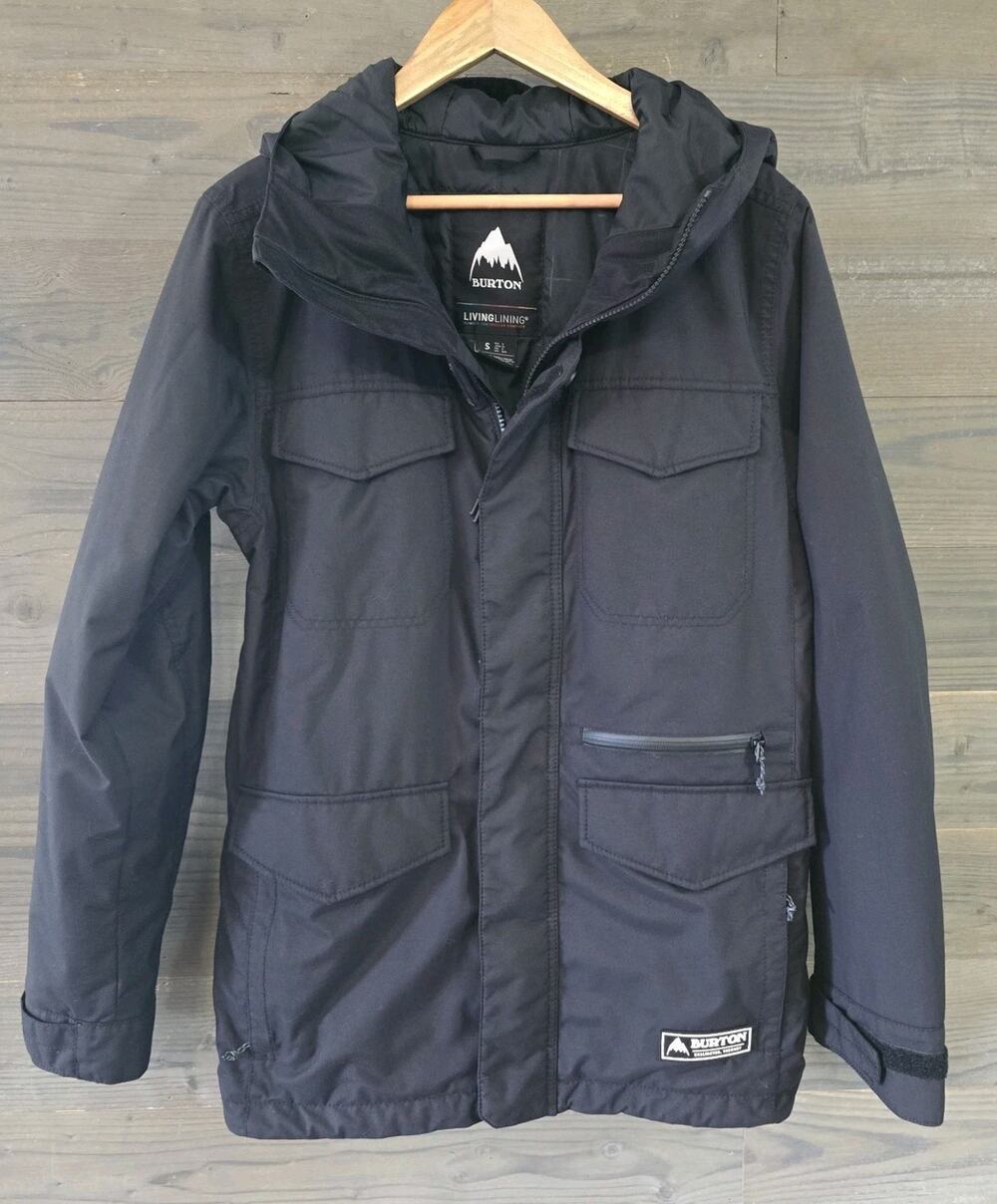Burton Covert Living Lining Men's Black Ski Snowboard Hooded Jacket Small